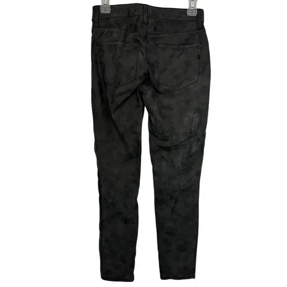 2/$30 Express Faux Leather Suede Skinny Pants Charcoal Size 0 - Picture 6 of 11